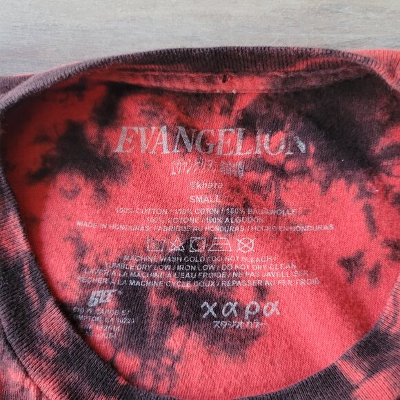 Neon Genesis Evangelion Asuka Langley T-Shirt Small Red Black Tie Dye Anime - Picture 3 of 7